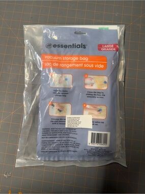 essentials Large Vacuum Storage Bag - Light Blue Packaging #3